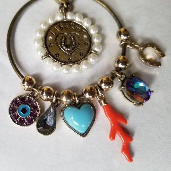 Betsey Johnson Vintage Hoop Charm Earrings - EPC - Picture 11 of 14